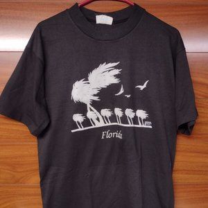 Vintage Destination Florida Sunshine Made in USA Size Large Black T Shirt